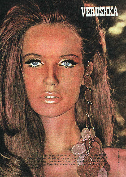 Veruschka von Lehndorff, Romanian magazine, Cover, DIGITAL LISTING, Instant Download