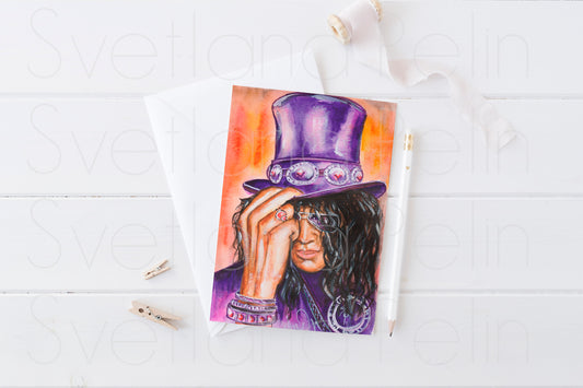 Slash, Printable Postcard, Stationery card, INSTANT DOWNLOAD