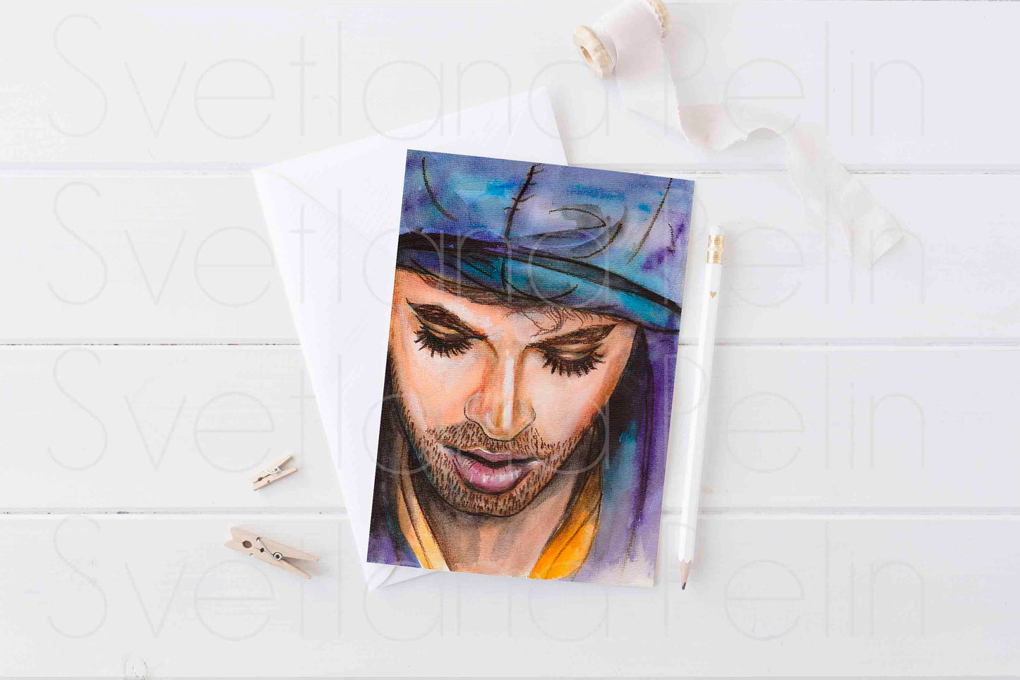 Enrique, Printable Postcard, Stationery card, INSTANT DOWNLOAD