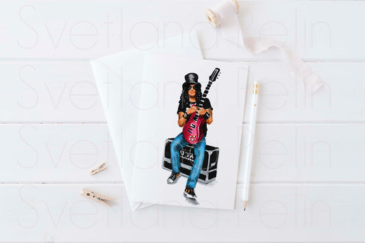 Slash, Printable Postcard, Stationery card, INSTANT DOWNLOAD